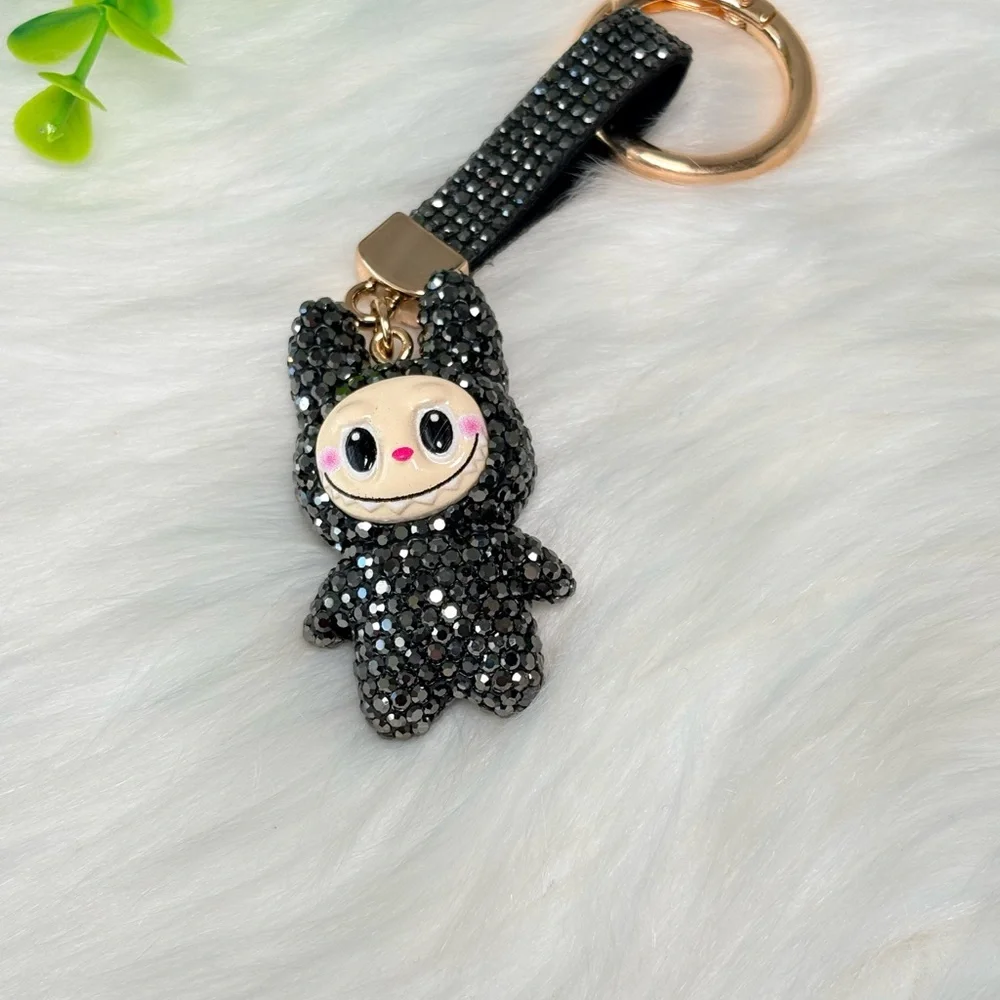 Sparkling‎ Black Character Keychain/Bag Charm